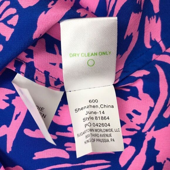 Lilly Pulitzer Rory Tank Top Pink Blue Zebra Rollin In The Grass Size XXS - Picture 10 of 10